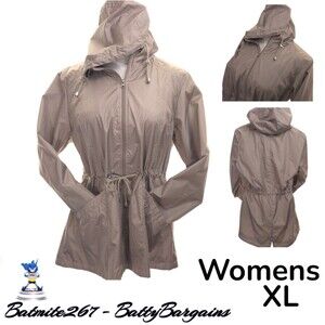 INTL d.e.t.a.i.l.s  Womens XL Dusty Pink Parka In Pocket Jacket Hooded